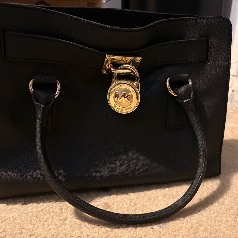 MICHAEL KORS 30S2GHMS3L Hamilton EW Satchel Leather Purse Tote Handbag